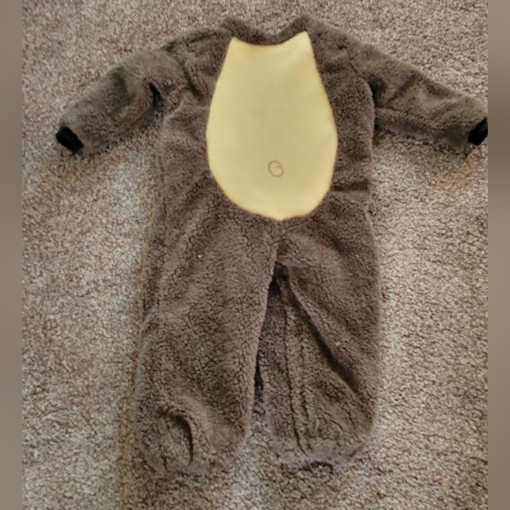 Fluffy Sherpa bear Monkey costume 4 years Lined Back Zipper